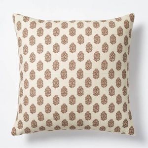 Studio McGee Floral Block Printed Square Throw Pillow
